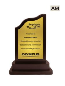 Golden Plate Wooden Stand Trophy