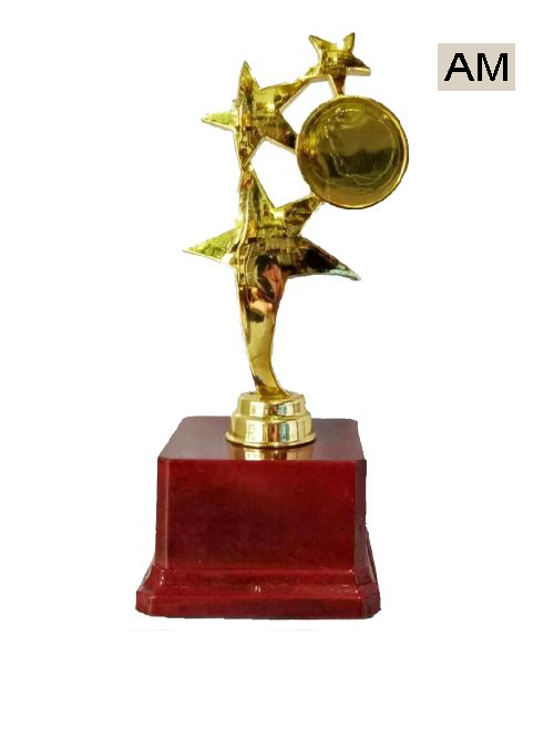 two star plastic trophy