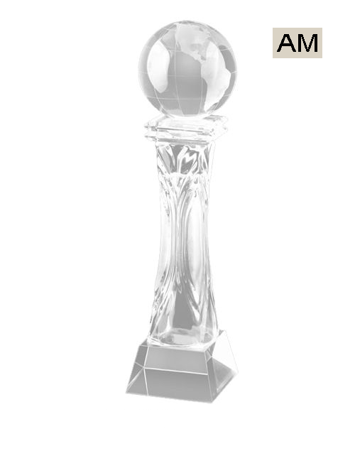 world map crystal ball trophies